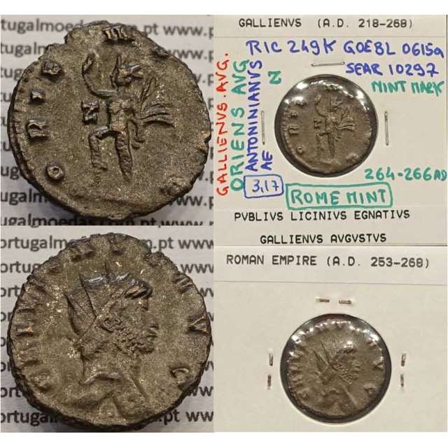 GALLIENUS - ANTONINIANO - GALLIENVS AVG / ORIENS AVG (264-266 d.C) (253 d.C A 268 d.C )