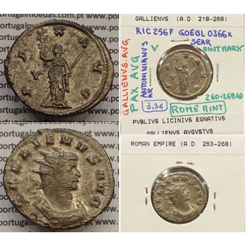 GALLIENUS - ANTONINIANO - GALLIENVS AVG / PAX AVG (260-268 d.C) (253 d.C A 268 d.C )