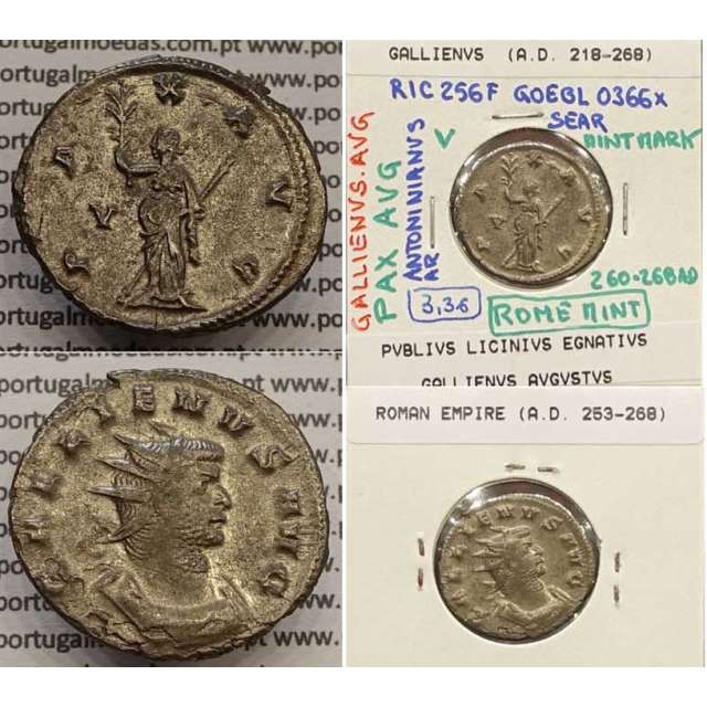 GALLIENUS - ANTONINIANO - GALLIENVS AVG / PAX AVG (260-268 d.C) (253 d.C A 268 d.C )