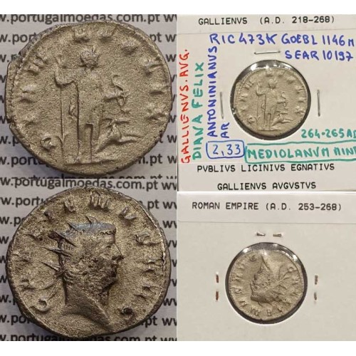 GALLIENUS - ANTONINIANO - GALLIENVS AVG / DIANA FELIX (264-265 d.C) (253 d.C A 268 d.C