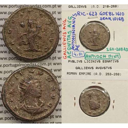 GALLIENUS - ANTONINIANO - GALLIENVS AVG / AEQVITAS AVG (260-268 d.C) (253 d.C A 268 d.C