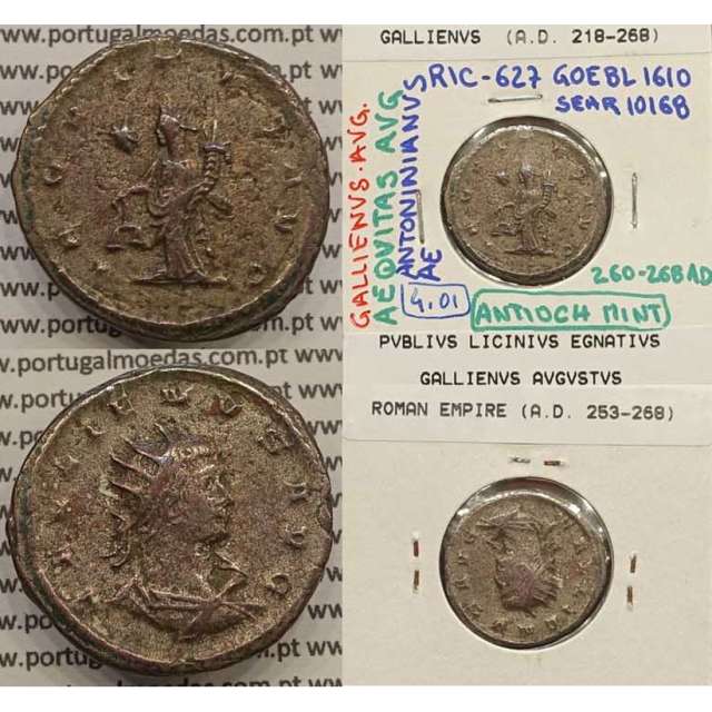 GALLIENUS - ANTONINIANO - GALLIENVS AVG / AEQVITAS AVG (260-268 d.C) (253 d.C A 268 d.C
