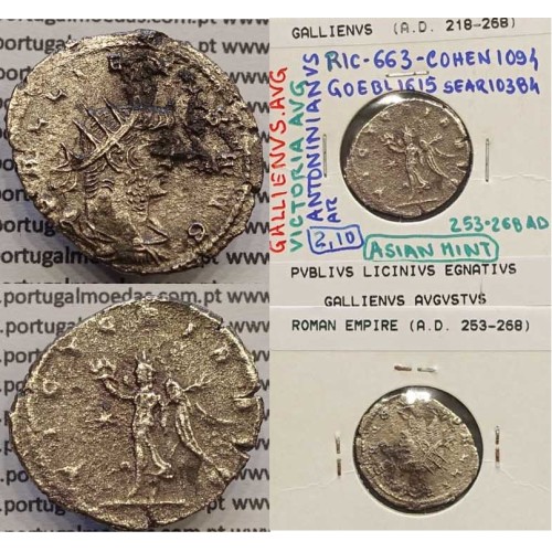 GALLIENUS - ANTONINIANO - GALLIENVS AVG / VICTORIA AVG (253-268 d.C) (253 d.C A 268 d.C )