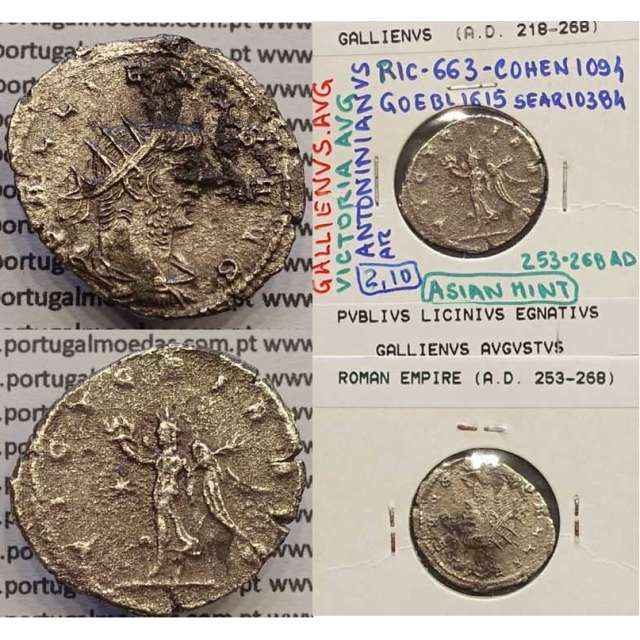 GALLIENUS - ANTONINIANO - GALLIENVS AVG / VICTORIA AVG (253-268 d.C) (253 d.C A 268 d.C )