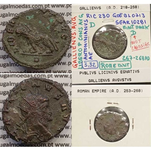 GALLIENUS - ANTONINIANO - GALLIENVS AVG / LIBERO P CONS AVG (267-268 d.C) (253 d.C A 268 d.C