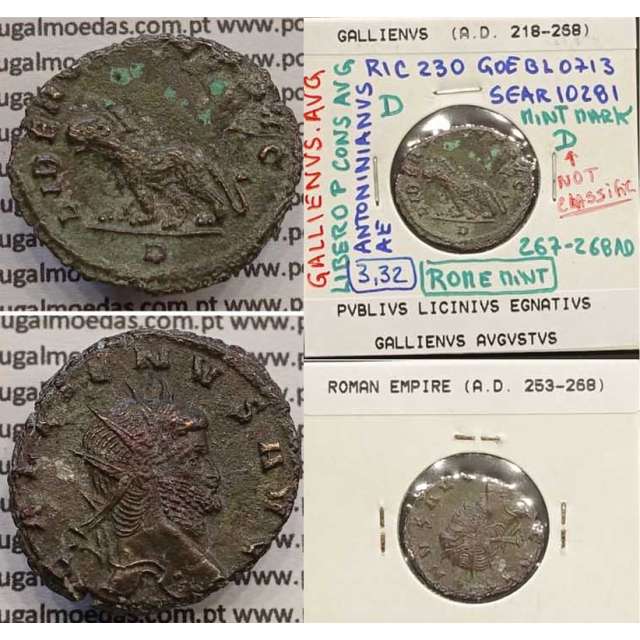 GALLIENUS - ANTONINIANO - GALLIENVS AVG / LIBERO P CONS AVG (267-268 d.C) (253 d.C A 268 d.C