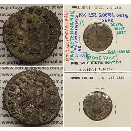 GALLIENUS - ANTONINIANO - IMP GALLIENVS AVG / PAX AETERNA AVG (260-268 d.C) (253 d.C A 268 d.C
