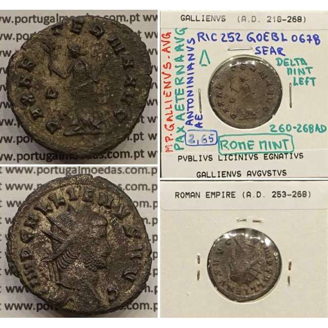 GALLIENUS - ANTONINIANO - IMP GALLIENVS AVG / PAX AETERNA AVG (260-268 d.C) (253 d.C A 268 d.C