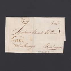 Pré-Filatélica circulada de Viseu para Vale de Remigio datada 10-07-1838