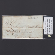 Pré-Filatélica circulada de Viseu para Vale de Remigio datada 06-07-1838