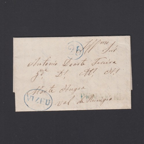 Pré-Filatélica circulada de Viseu para Vale de Remigio datada 14-05-1840