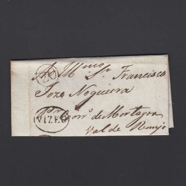 Pré-Filatélica circulada de Viseu para Vale de Remigio datada 07-07-1840