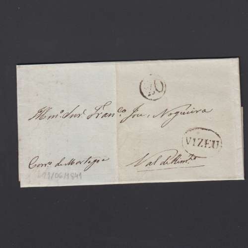 Pré-Filatélica circulada de Viseu para Vale de Remigio datada 11-06-1841