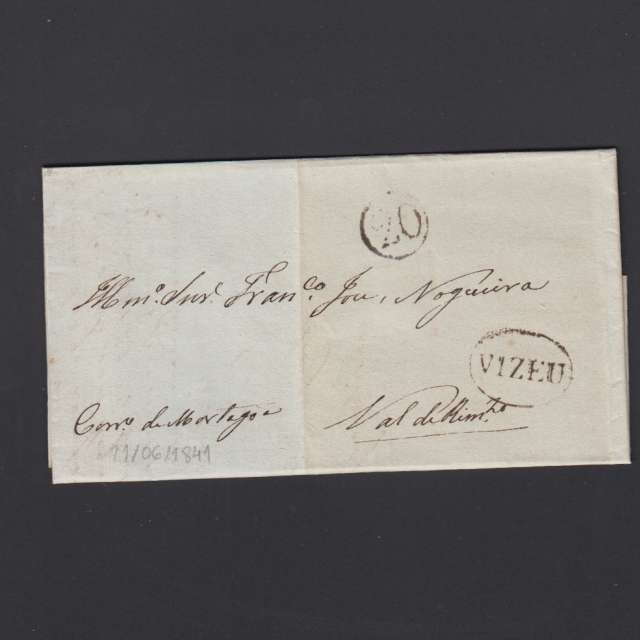 Pré-Filatélica circulada de Viseu para Vale de Remigio datada 11-06-1841