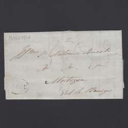 Pré-Filatélica circulada de Viseu para Vale de Remigio datada 19-02-1847