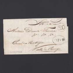 Pré-Filatélica circulada de Viseu para Vale de Remigio datada 06-07-1847