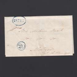 Pré-Filatélica circulada de Viseu para Vale de Remigio datada 25-07-1847