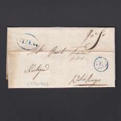 ré-Filatélica circulada de Viseu para Vale de Remigio datada 27-08-1847