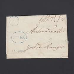 Pré-Filatélica circulada de Viseu para Vale de Remigio datada 24-03-1849
