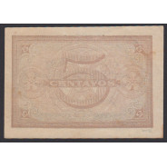 CÉDULA OFICIAL CASA DA MOEDA - 5 CENTAVOS 1918 (POUCO CIRCULADA )