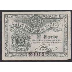 CÉDULA CÂMARA MUNICIPAL DE VIZEU - VALE 2 CENTAVOS ( POUCO CIRCULADA )