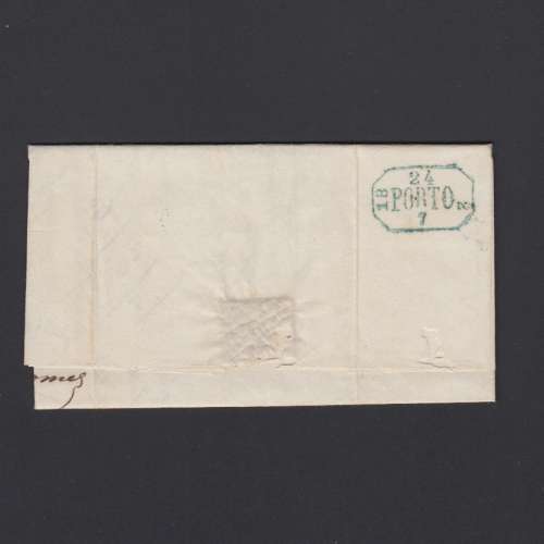 Pré-Filatélica circulada de Braga para Porto datada 23-07-1852