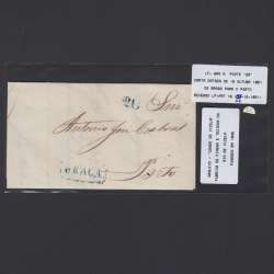 Pré-Filatélica circulada de Braga para Porto datada 15-10-1851