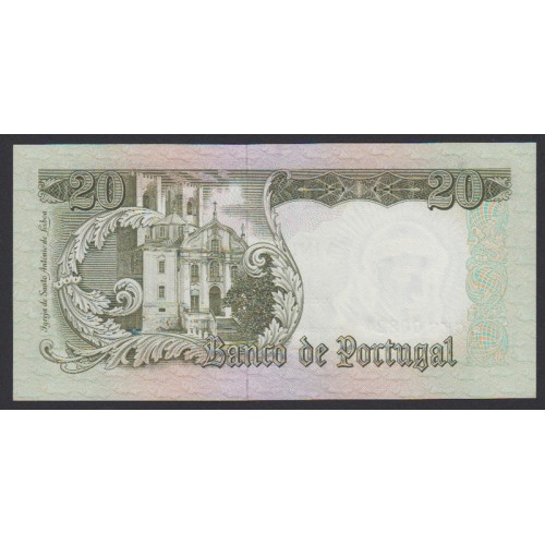 NOTA DE 20 ESCUDOS 1964 ( MUITO POUCO CIRCULADA ) "20$00 1964 Ch.7 SANTO ANTÓNIO - BANCO DE PORTUGAL (26/05/1964)