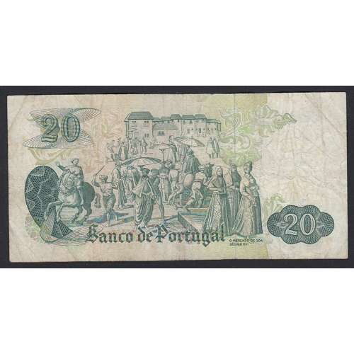 NOTA DE 20 ESCUDOS 1971 ( CIRCULADA ) "20$00 1971 Ch.8 GARCIA DE ORTA - BANCO DE PORTUGAL (27/07/1971)