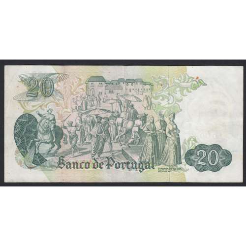 NOTA DE 20 ESCUDOS 1971 ( CIRCULADA ) "20$00 1971 Ch.8 GARCIA DE ORTA - BANCO DE PORTUGAL (27/07/1971)