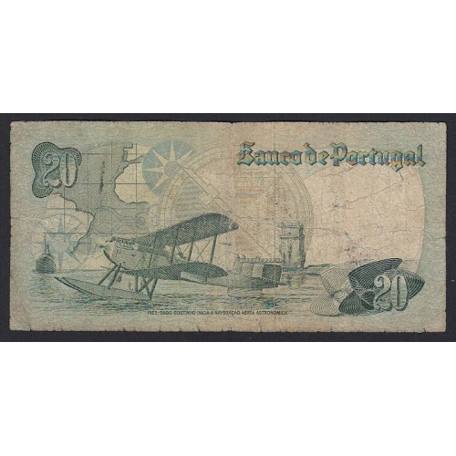 NOTA DE 20 ESCUDOS 1978 ( CIRCULADA + ) "20$00 1978 Ch.9 GAGO COUTINHO - BANCO DE PORTUGAL (04/10/1978)