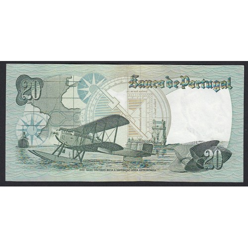 NOTA DE 20 ESCUDOS 1978 ( MUITO POUCO CIRCULADA ) "20$00 1978 Ch.9 GAGO COUTINHO - BANCO DE PORTUGAL (04/10/1978)