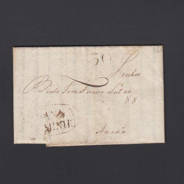 Pré-Filatélica circulada de Viana do Minho para Ançã datada 18-06-1821