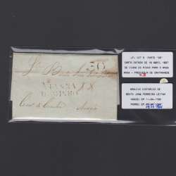 Pré-Filatélica circulada de Viana do Minho para Ançã datada 18-04-1827