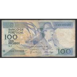 NOTA DE 100 ESCUDOS 1988 ( CIRCULADA ) "100$00 1988 Ch.9 FERNANDO PESSOA - BANCO DE PORTUGAL (24/11/1988)