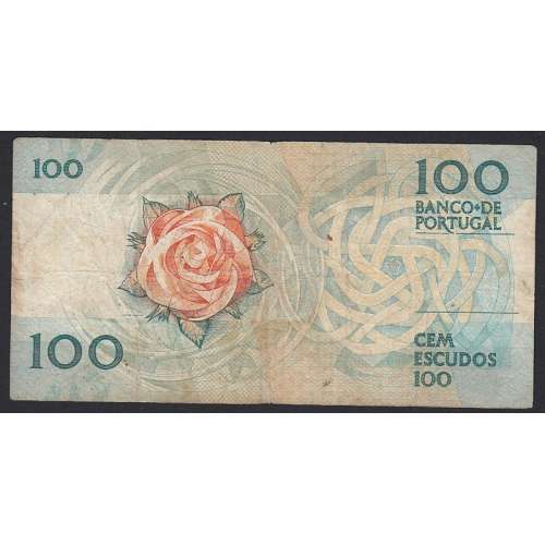 NOTA DE 100 ESCUDOS 1988 ( CIRCULADA ) "100$00 1988 Ch.9 FERNANDO PESSOA - BANCO DE PORTUGAL (24/11/1988)