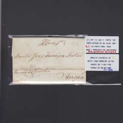 Pré-Filatélica circulada do Porto para Ançã datada 26-07-1827