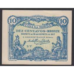 CÉDULA OFICIAL CASA DA MOEDA - 10 CENTAVOS 1917 ( NÃO CIRCULADA )