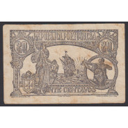CÉDULA OFICIAL CASA DA MOEDA - 20 CENTAVOS 1922 ( CIRCULADA + )