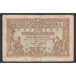 CÉDULA OFICIAL CASA DA MOEDA - 20 CENTAVOS 1922 ( CIRCULADA + )
