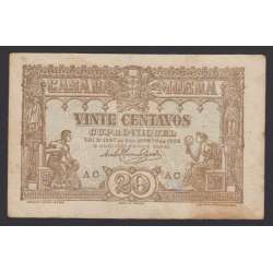 CÉDULA OFICIAL CASA DA MOEDA - 20 CENTAVOS 1922 ( CIRCULADA )
