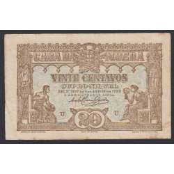 CÉDULA OFICIAL CASA DA MOEDA - 20 CENTAVOS 1922 ( CIRCULADA )