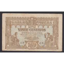 CÉDULA OFICIAL CASA DA MOEDA - 20 CENTAVOS 1922 ( CIRCULADA )