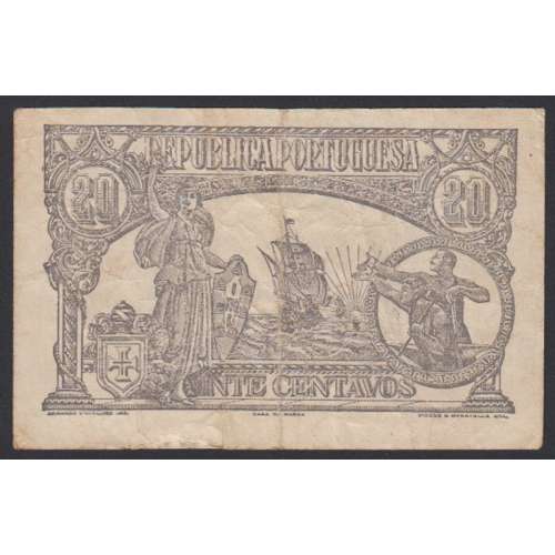 CÉDULA OFICIAL CASA DA MOEDA - 20 CENTAVOS 1922 ( CIRCULADA )