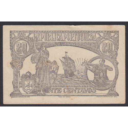 CÉDULA OFICIAL CASA DA MOEDA - 20 CENTAVOS 1922 ( POUCO CIRCULADA )