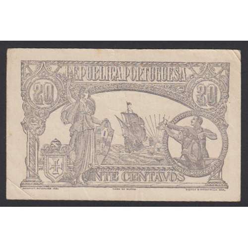 CÉDULA OFICIAL CASA DA MOEDA - 20 CENTAVOS 1922 ( CIRCULADA )