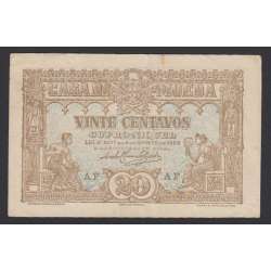 CÉDULA OFICIAL CASA DA MOEDA - 20 CENTAVOS 1922 ( CIRCULADA )