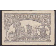 CÉDULA OFICIAL CASA DA MOEDA - 20 CENTAVOS 1922 ( CIRCULADA )