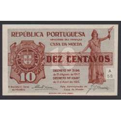 CÉDULA OFICIAL CASA DA MOEDA - 10 CENTAVOS 1917 ( NÃO CIRCULADA )