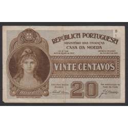 CÉDULA OFICIAL CASA DA MOEDA - 20 CENTAVOS 1917 ( CIRCULADA )